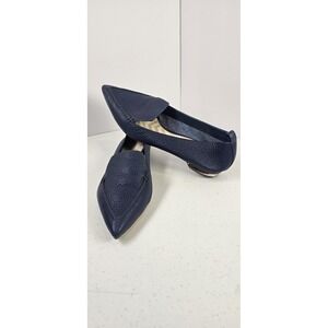 Nicholas Kirkwood Womens Slip On Pointed Toe Loafers Navy Leather Size 38.5